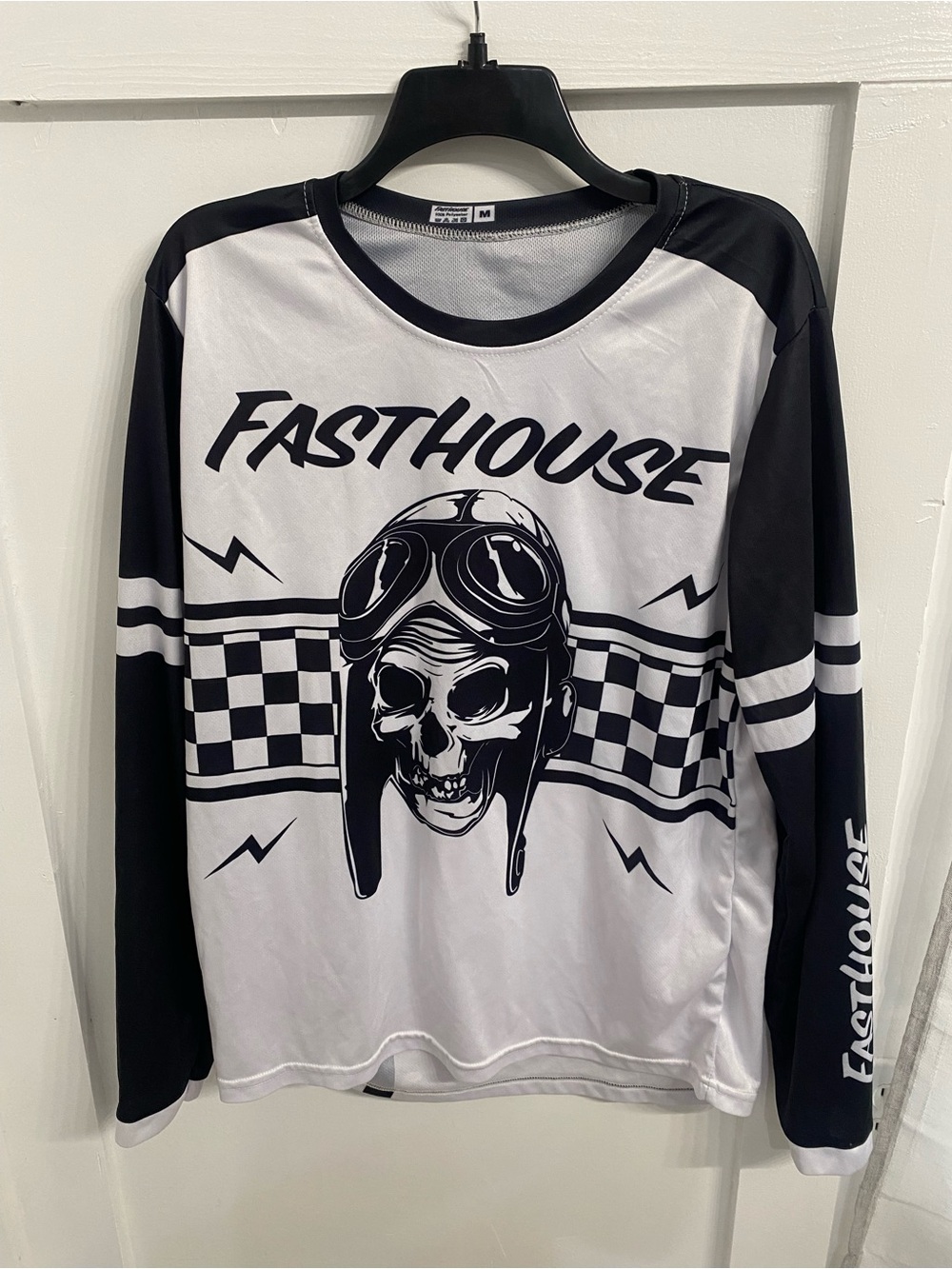 Fasthouse Black & White Graphic Long Sleeve Jersey